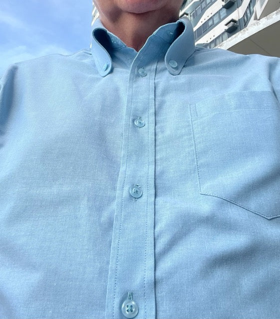 Limited-edition AiBi アイビースタイル Beagle collared button-down short-sleeved shirt 'Wrigley' Mint Oxford SS25