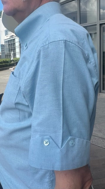 Limited-edition AiBi アイビースタイル Beagle collared button-down short-sleeved shirt 'Wrigley' Mint Oxford SS25